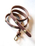 【Nasngwam】"CONCHO LEATHER BELT (BROWN)"