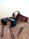 NORTH WORKS ”Leather 50cent ring braid bracelet”