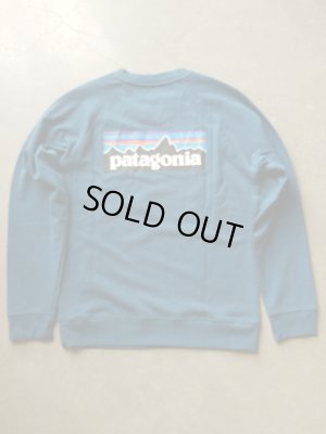 画像5: 【patagonia】"P-6 Logo Organic Cotton Crew Sweatshirt / Crater Blue