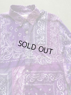 画像1: 【Nasngwam】”SKELTER SHIRTS (BANDANA:PURPLE)"