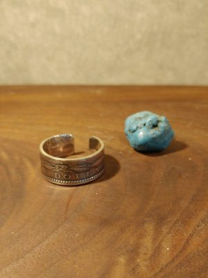 画像1: 【NORTH WORKS】"Vintage Coin Half Ring (N-527)"