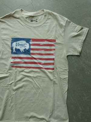 画像1: 【H BAR C】"American Buffalo Flag Tee"