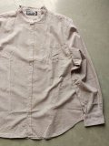 【FAR EAST NETWORK】”French Linen/Cotton Band Collor Shirt (MOCA)”