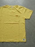 【FREERAGE】"Recycle cotton S/S POCKET TEE / Yellow"