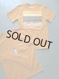 【carhartt】"Relaxed Fit Heavyweight Pocket Line Graphic T-Shirt / GOLD"