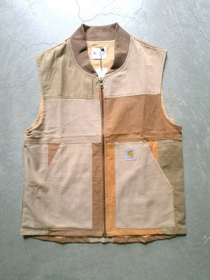 画像1: 【Mr. Remake Man.】"Used Duck Zip Vest (Brown)"