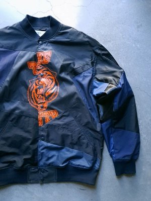 画像1: 【AOZORA】Nylon Patchwork Stadium Jacket / 5(XL)"