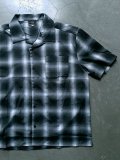 【BIG MIKE】"Ombre Check S/S Shirts - BLACK×WHITE"