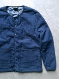 【ROKX】”DENIM QUILT CARDIGAN  / DARK USED”