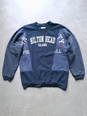 画像1: 【Mr. Remake Man】”Used Sweat Remake Crew / Navy-M"