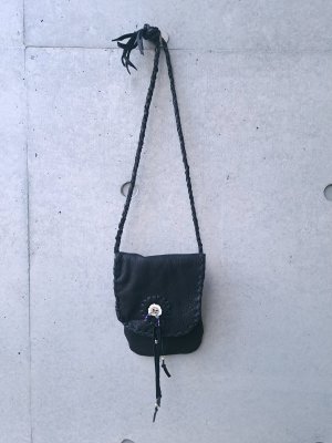 画像1: 【Nasngwam × Early Morning】”DEERSKIN MEDICINE BAG / BLACK”