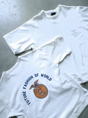 画像1: 【modem design】”FFW rib tee / WHITE'”