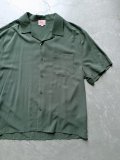 【BIG MIKE】"Aloha Rayon Mix S/S Shirt / D.GREEN"