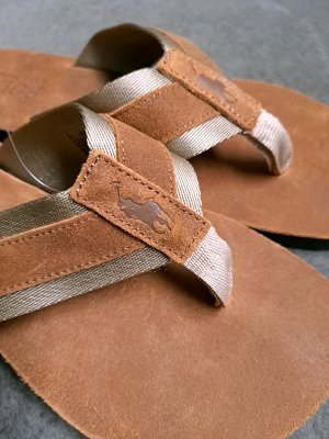 画像1: 【Polo Ralph Lauren】"Brown Vintage Bolt Flip Flops"