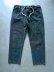 画像1: 【MR.REMAKE MAN】"West Shirring Paint Black Denim Pants" (1)