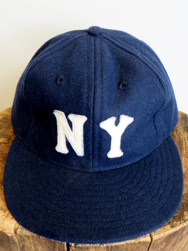 Ebbets Field Flannels"NEW YORK BLACK YANKEES 1936 6PANEL WOOL CAP"(NAVY