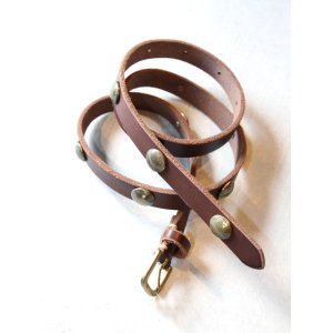 画像: 【Nasngwam】"CONCHO LEATHER BELT (BROWN)"