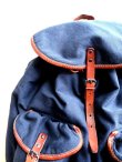 画像2: Ralph Lauren "CANVAS LEATHER BackPack(Navy)"