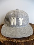 画像2: Ebbets Field Flannels"NEW YORK BLACK YANKEES 1936 6PANEL WOOL CAP"(GREY)