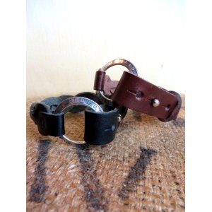画像: NORTH WORKS ”Leather 50cent ring braid bracelet”
