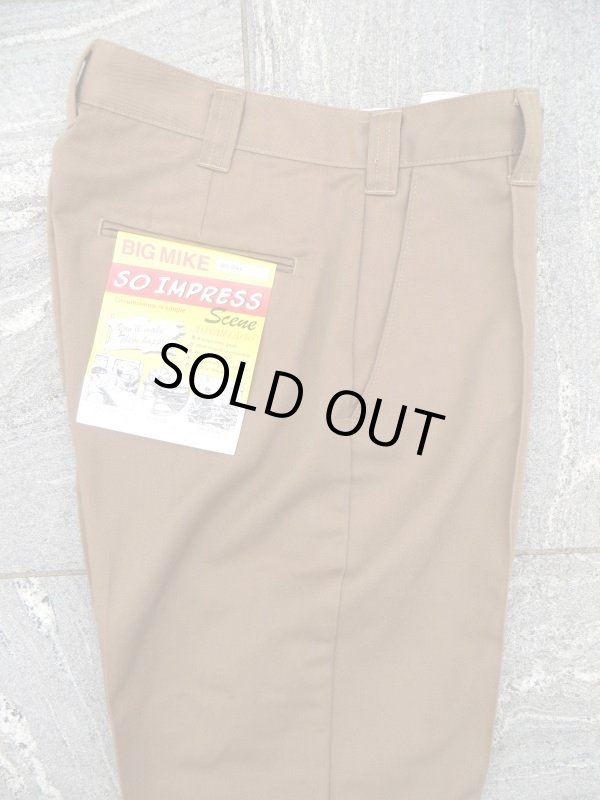 画像1: 【BIG MIKE】"PIN TACK CHINO PANTS" (COYOTE)