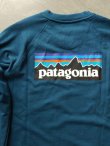 画像1: 【patagonia】"P-6 Logo Organic Cotton Crew Sweatshirt / Crater Blue