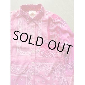 画像: 【Nasngwam】”SKELTER SHIRTS (BANDANA:PINK)"