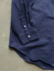 画像4: 【FAR EAST NETWORK】”French Linen/Cotton Band Collor Shirt (NAVY)”