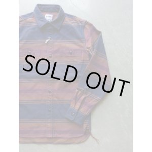 画像: 【HOUSTON】"BORDER VIYELLA SHIRT / NAVY"