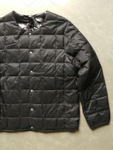 画像: 【TAION】"CREWNECK BUTTON INNER DOWN JACKET / BLACK"