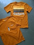 画像1: 【carhartt】"Relaxed Fit Heavyweight Pocket Line Graphic T-Shirt / GOLD"