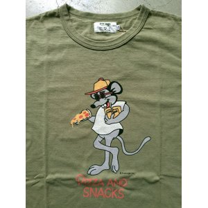 画像: 【FREERAGE】"PIZZA AND SNACKS Recycle cotton S/S TEE / Leaf"