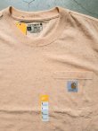 画像1: 【carhartt】"Workwear Pocket SS T-shirt / Pale Apricot Nep	"