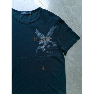 画像: 【Ralph Lauren】"POLO EAGLE Indigo Vintage Graphic S/S Tee"