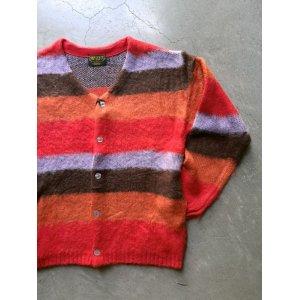 画像: 【UNIVERD72】"MOHAIR TOUCH CARDIGAN / RED BORDER"