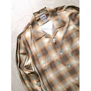 画像: 【HOUSTON】"OMBRE L/S CHECK SHIRT / KHAKI"