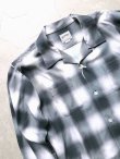 画像1: 【HOUSTON】"OMBRE L/S CHECK SHIRT / BLACK"