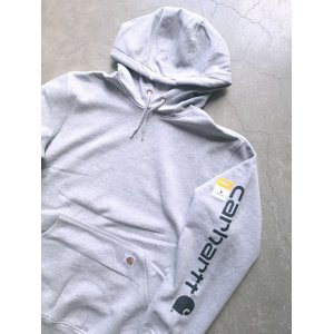 画像: 【carhartt】"MIDWEIGHT SIGNATURE SLEEVE LOGO HOODED SWEATSHIRT"