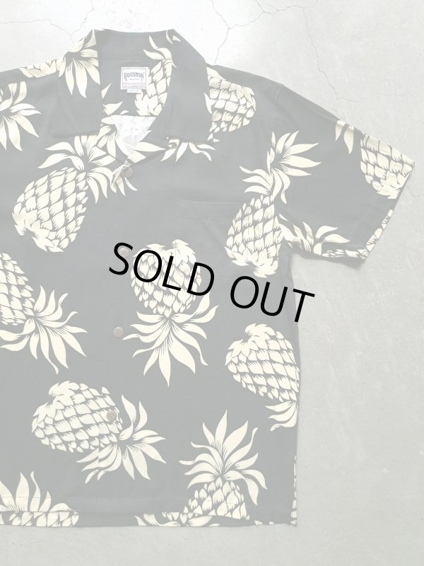 画像1: 【HOUSTON】"ALOHA SHIRTS / PINEAPPLE (BLACK)"