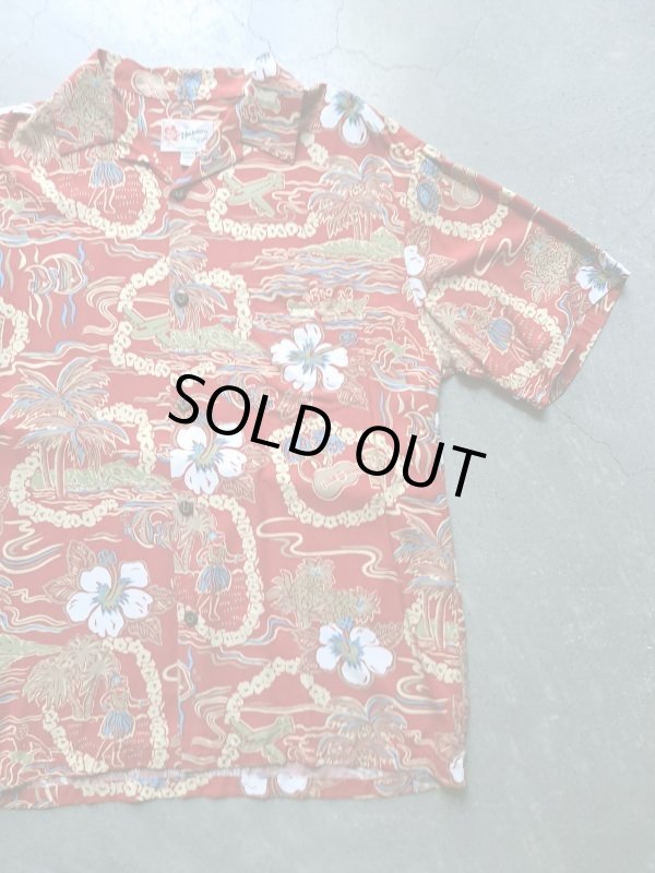 画像1: Hilo Hattie"VINTAGE SCENIC MEN'S ALOHA SHIRT"