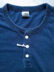 画像4: 【HOUSTON】”INDIGO HENLEY NECK S/S TEE”