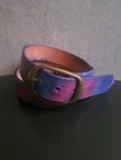 画像2: 【BRACKNEY LEATHER WORKS】"TIE-DYE  LEATHER BELT"