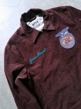 画像: 【HOUSTON】”CORDUROY EMBROIDERY FFA JACKET / BURGUNDY”