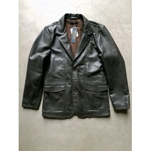 画像: 【modem design】"SHEEP LEATHER TAILORED JACKET / BROWN"