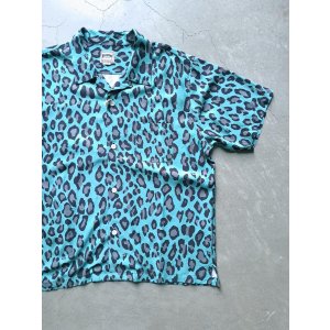 画像: 【HOUSTON】"ALOHA SHIRTS / LEOPARD (TURQUOISE)"