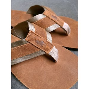 画像: 【Polo Ralph Lauren】"Brown Vintage Bolt Flip Flops"
