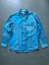 画像: 【Nasngwam】”SKELTER SHIRTS (BANDANA / SAX BLUE)”