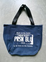 画像: 【PRISON BLUES】"USA Plate Logo Denim Tote Bag"