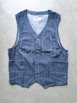 画像: 【HOUSTON】”WABASH DENIM RAILROADER WORK VEST”