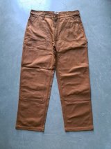 画像: 【HOUSTON】”DUCK DOUBLE KNEE PAINTER PNATS / BROWN”